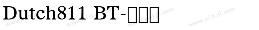 Dutch811 BT字体转换